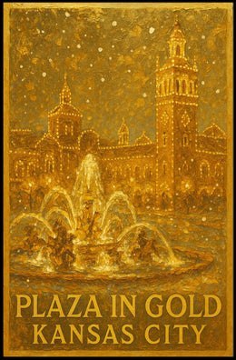 Plaza In Gold Kansas City Poster