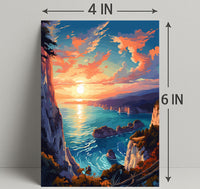 Coastal Sunset Serenity Poster