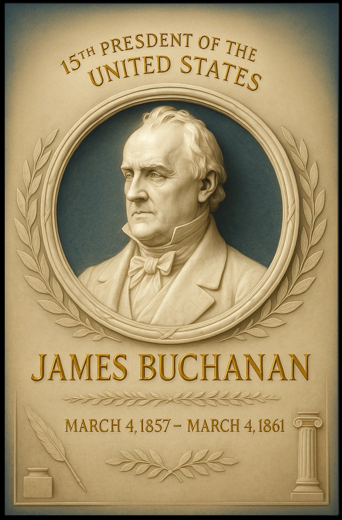 James Buchanan 15Th President Poster