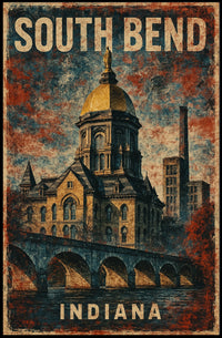 South Bend Architecture Art Deco Heritage Poster