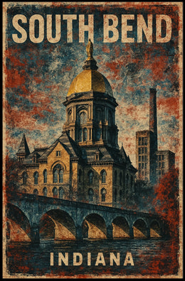 South Bend Architecture Art Deco Heritage Poster