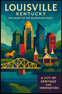 Louisville, Kentucky The Heart of the Bluegrass State Poster