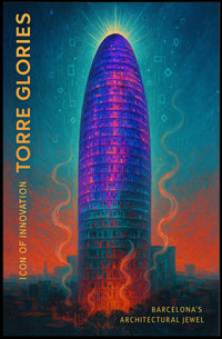 Barcelona Torre Glòries Urban Marvel Cityscape Poster