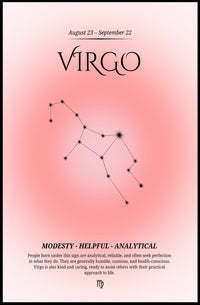 Virgo Zodiac Insight: Sleek Astrology Space or Astronomy Poster PosterGoat
