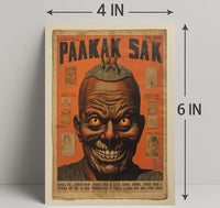 Paakak Sak Vintage Horror Vintage Poster