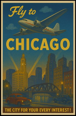 Fly to Chicago Poster