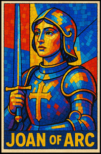 Joan Of Arc A Stained Glass Tribute Poster