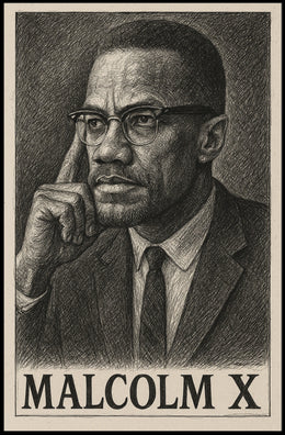 Malcolm X Portrait Poster