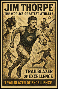 Jim Thorpe Legendary Athlete Poster