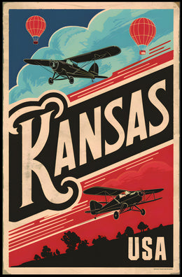 Vintage Kansas Travel Poster