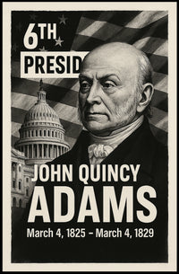John Quincy Adams 6th President of the United States Digital Montaje Poster