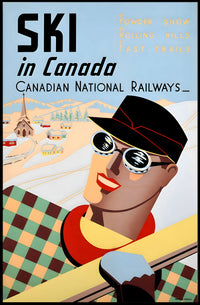 Ski In Canada Canadian National Poster