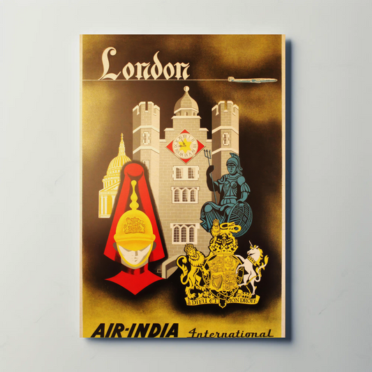 Air India London Travel Poster