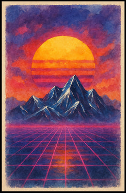 Retro-Futuristic Dreamscape Artwork Print: Futuristic Sci-Fi Poster