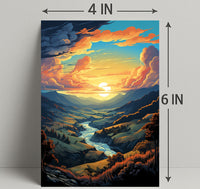 Majestic Sunset Valley Poster