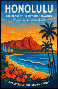 Experience the Aloha Spirit Honolulu Poster