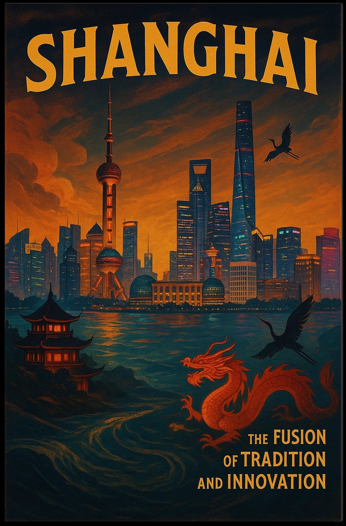 Shanghai The Fusion Of Tradition And Poster