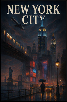New York City Nightscape Poster