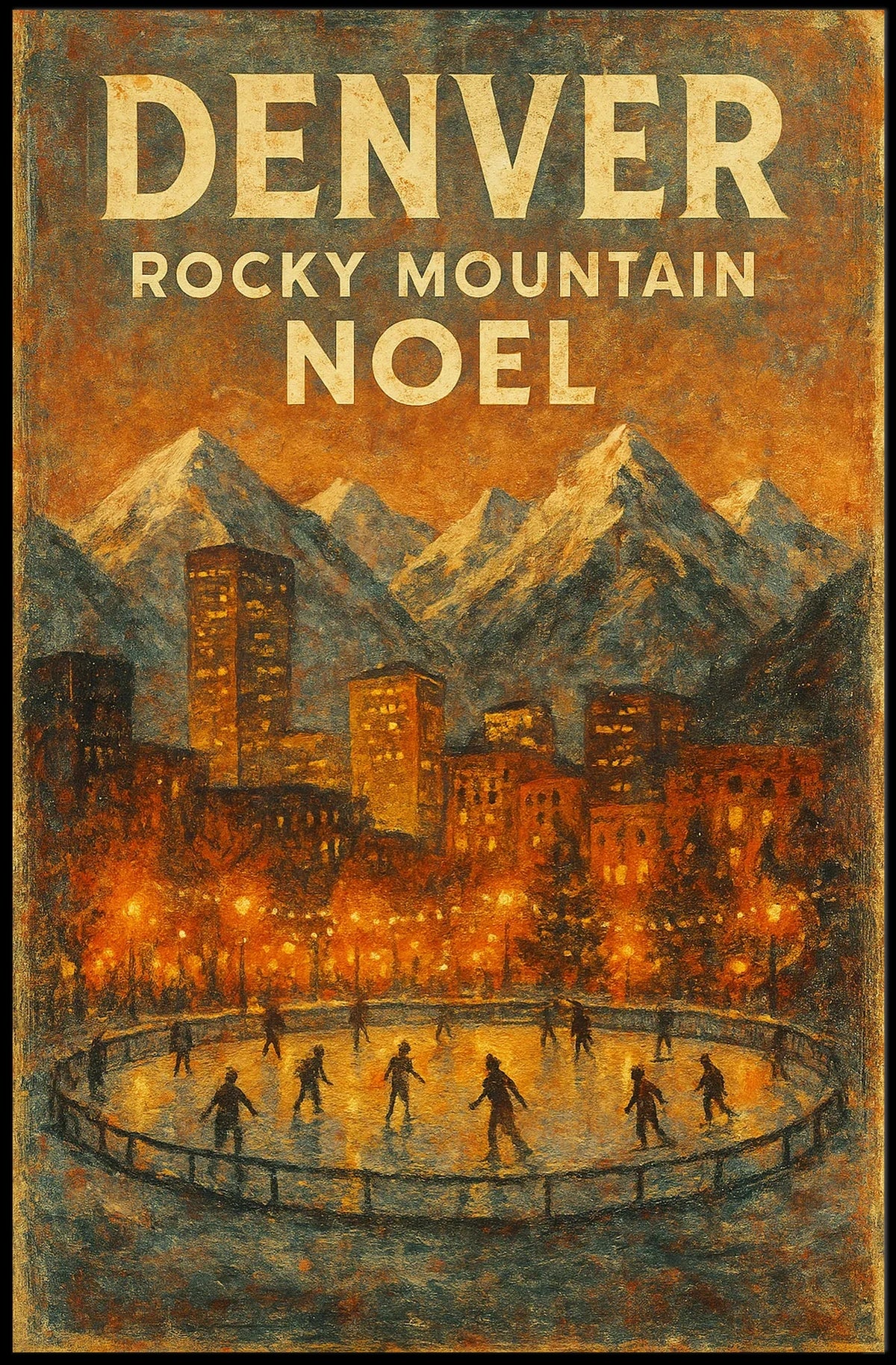 Denver Rocky Mountain Noel Poster