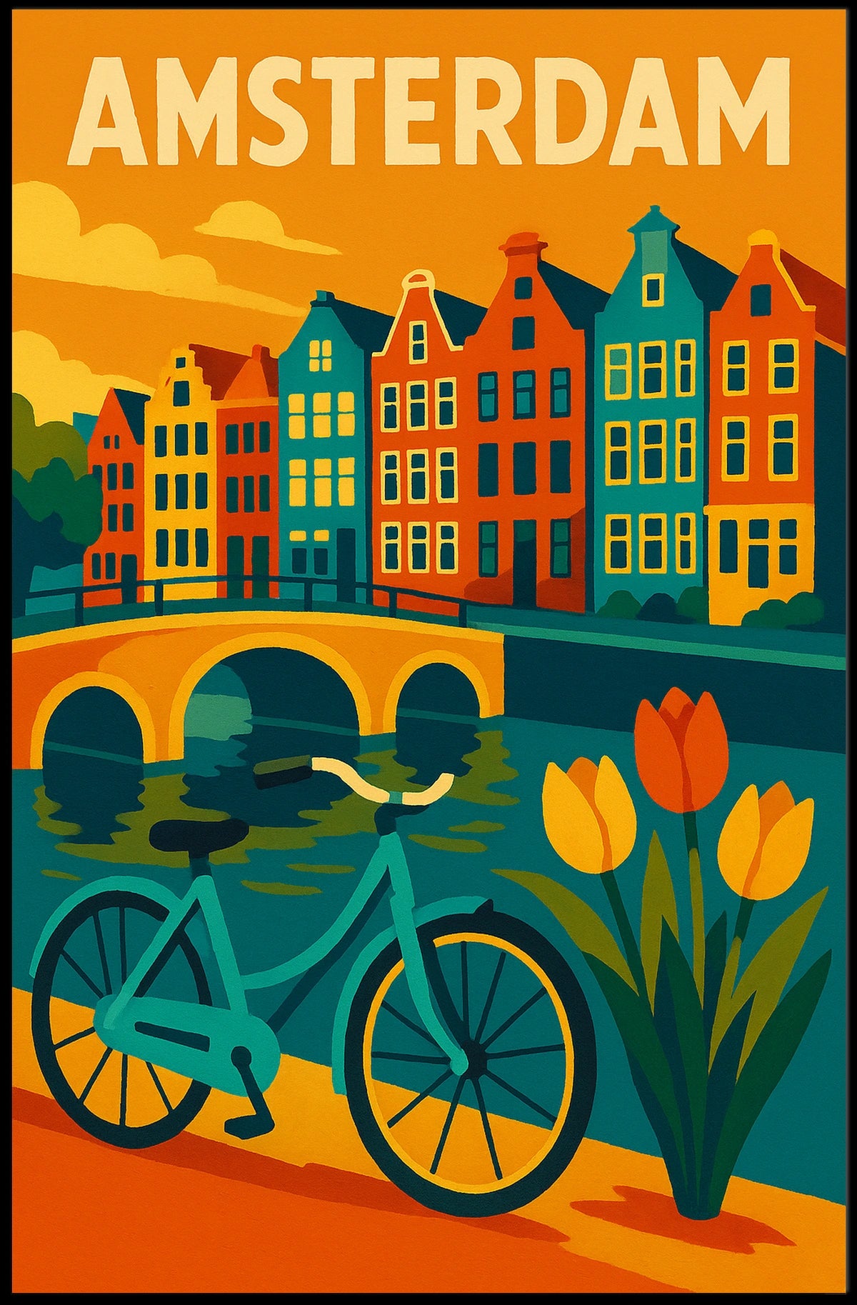 Amsterdam Cityscape Poster
