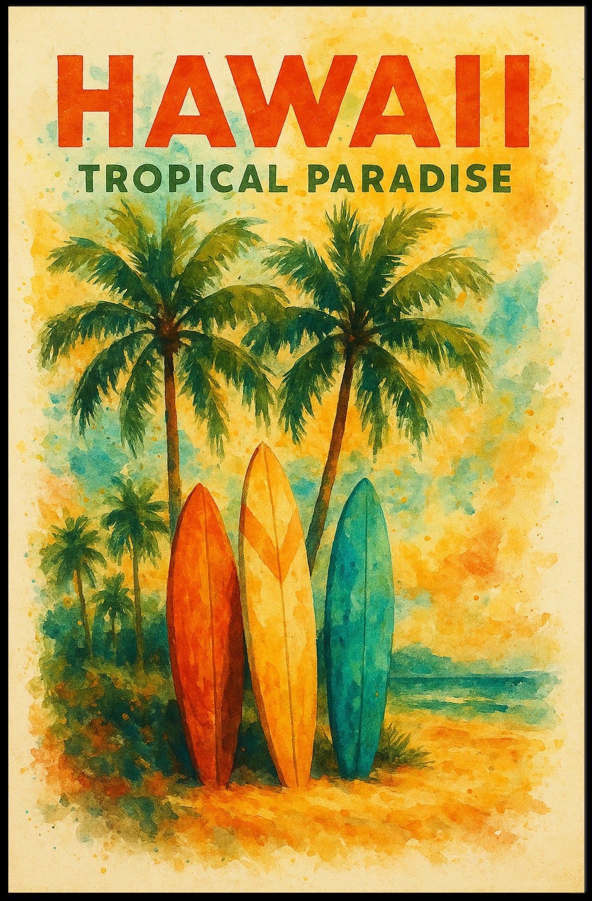 Hawaii Tropical Paradise Poster