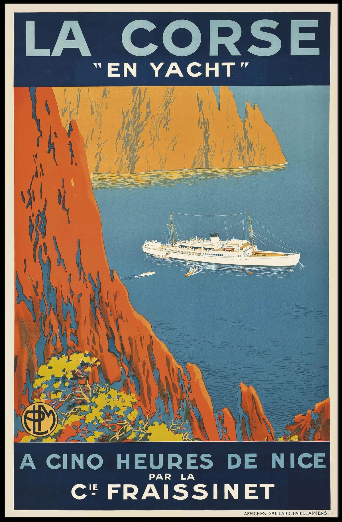 La Corse En Yacht Poster