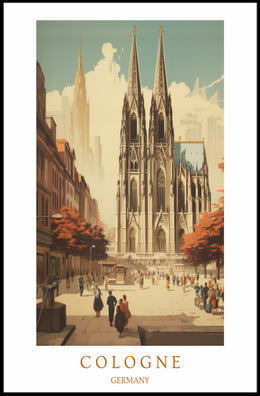 Cologne Cathedral in Autumn Poster PosterGoat