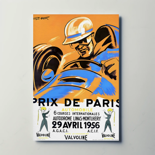Prix de Paris – 1956 Valvoline Race Poster