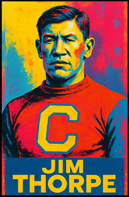 Jim Thorpe Iconic Athlete Poster