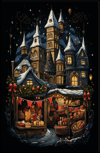 Enchanted Winter Village Poster