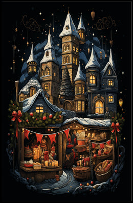 Enchanted Winter Village Poster