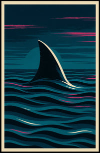 Shark Fin At Dusk Poster