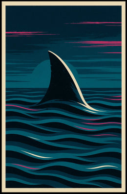Shark Fin At Dusk Poster