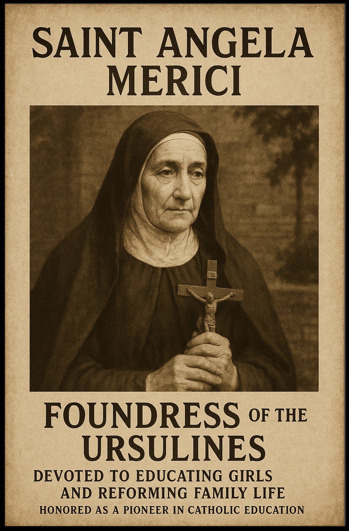 Saint Angela Merici Foundress Of The Poster