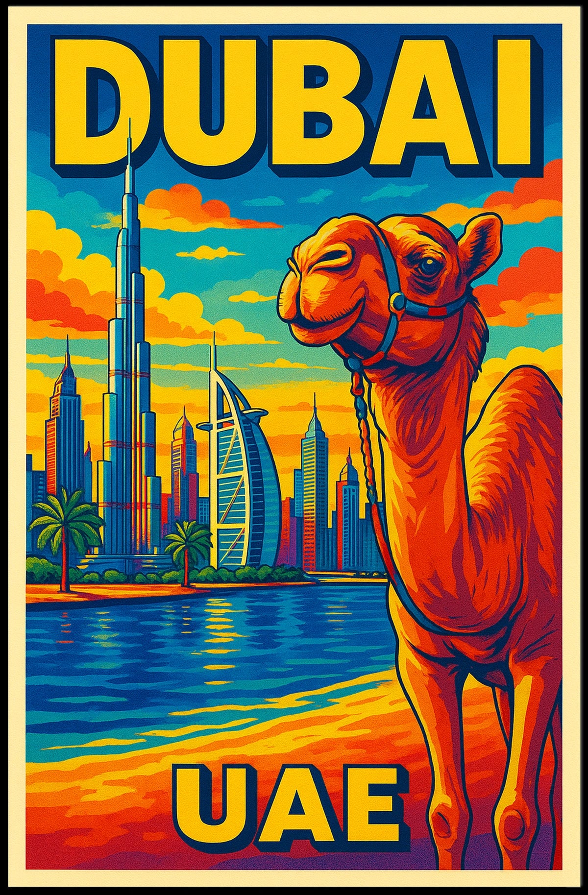 Dubai Vibrant Cityscape Poster