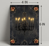 Elegant Chandelier And Roses Poster