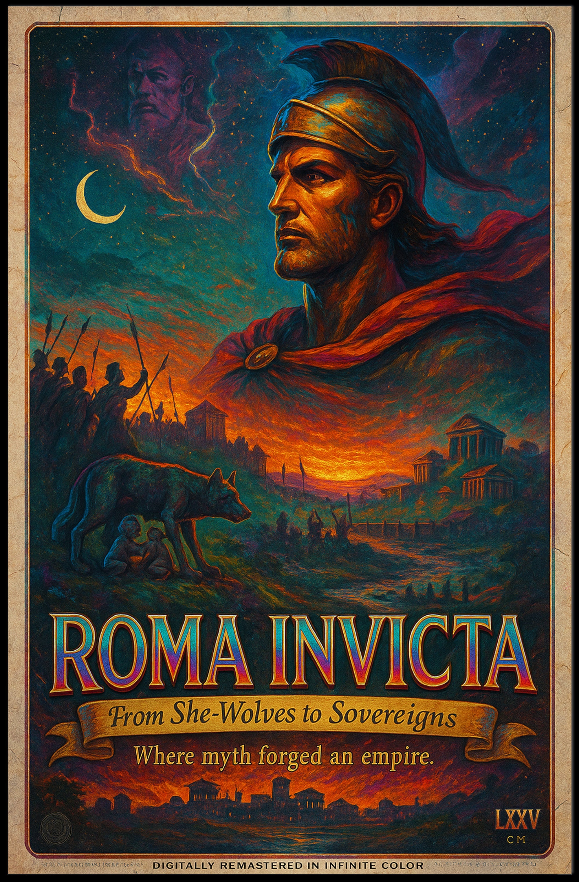 Ancient Rome Epic Scene Fantasy Mythology Poster