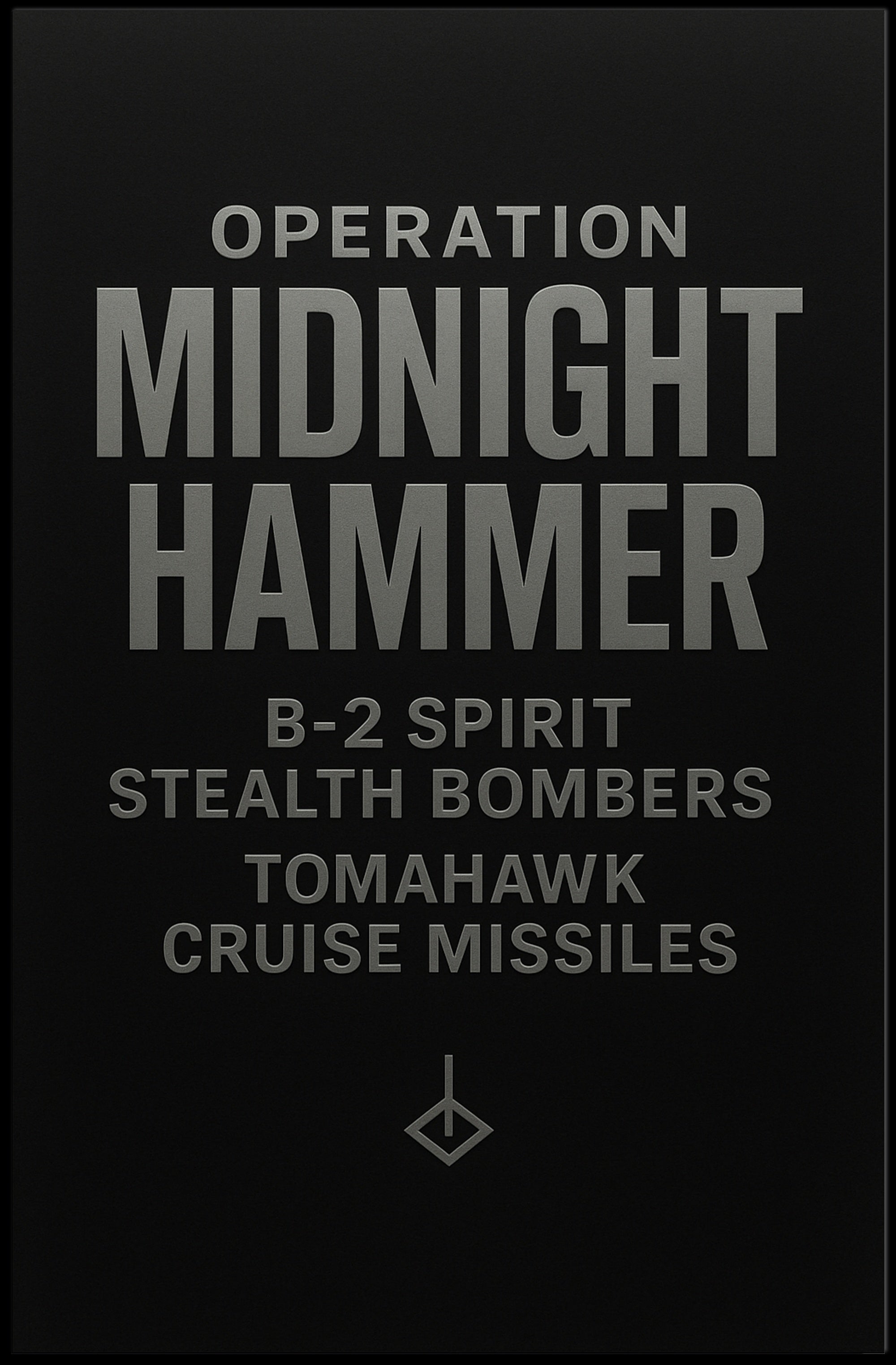 Operation Midnight Hammer: Modern Military Recruitment Poster PosterGoat