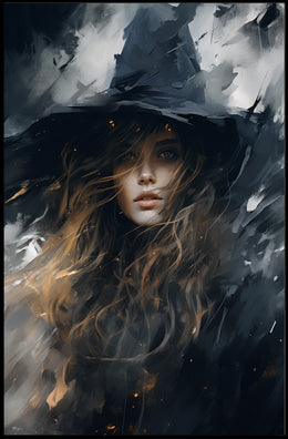 Enigmatic Witch Portrait Poster