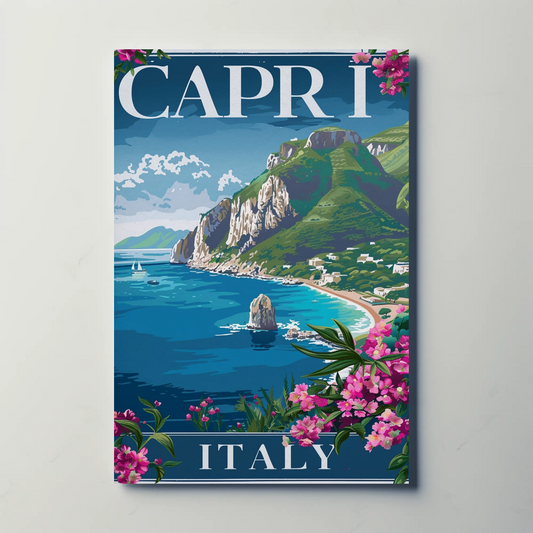 Capri Italy Vintage Poster