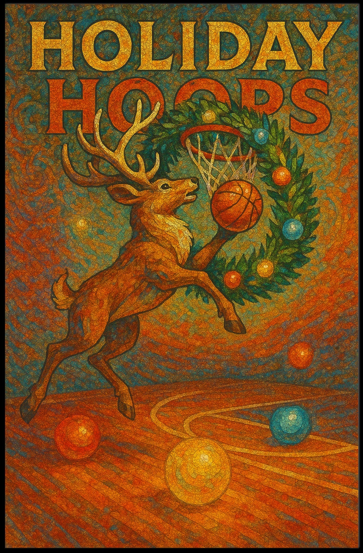 Holiday Hoops Poster