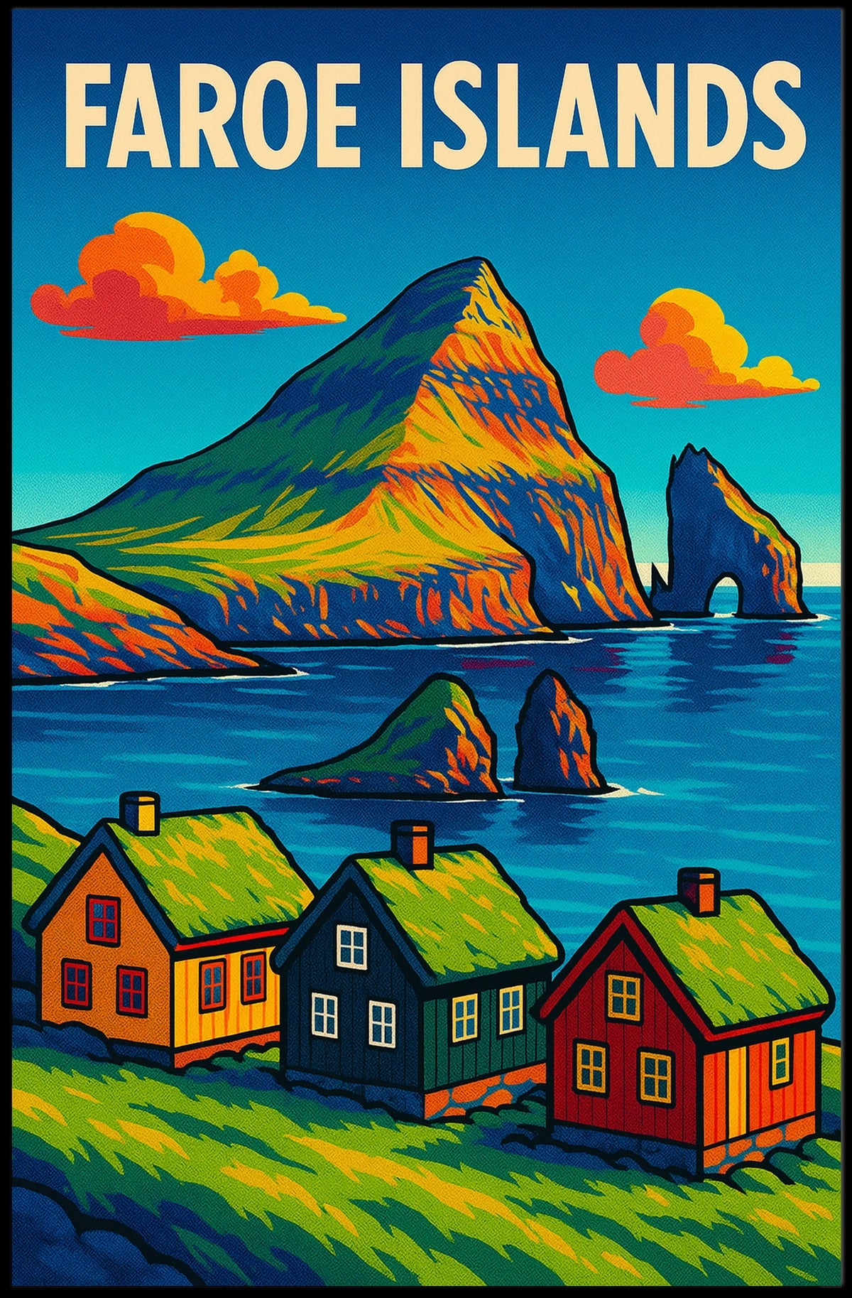 Faroe Islands Scenic Poster