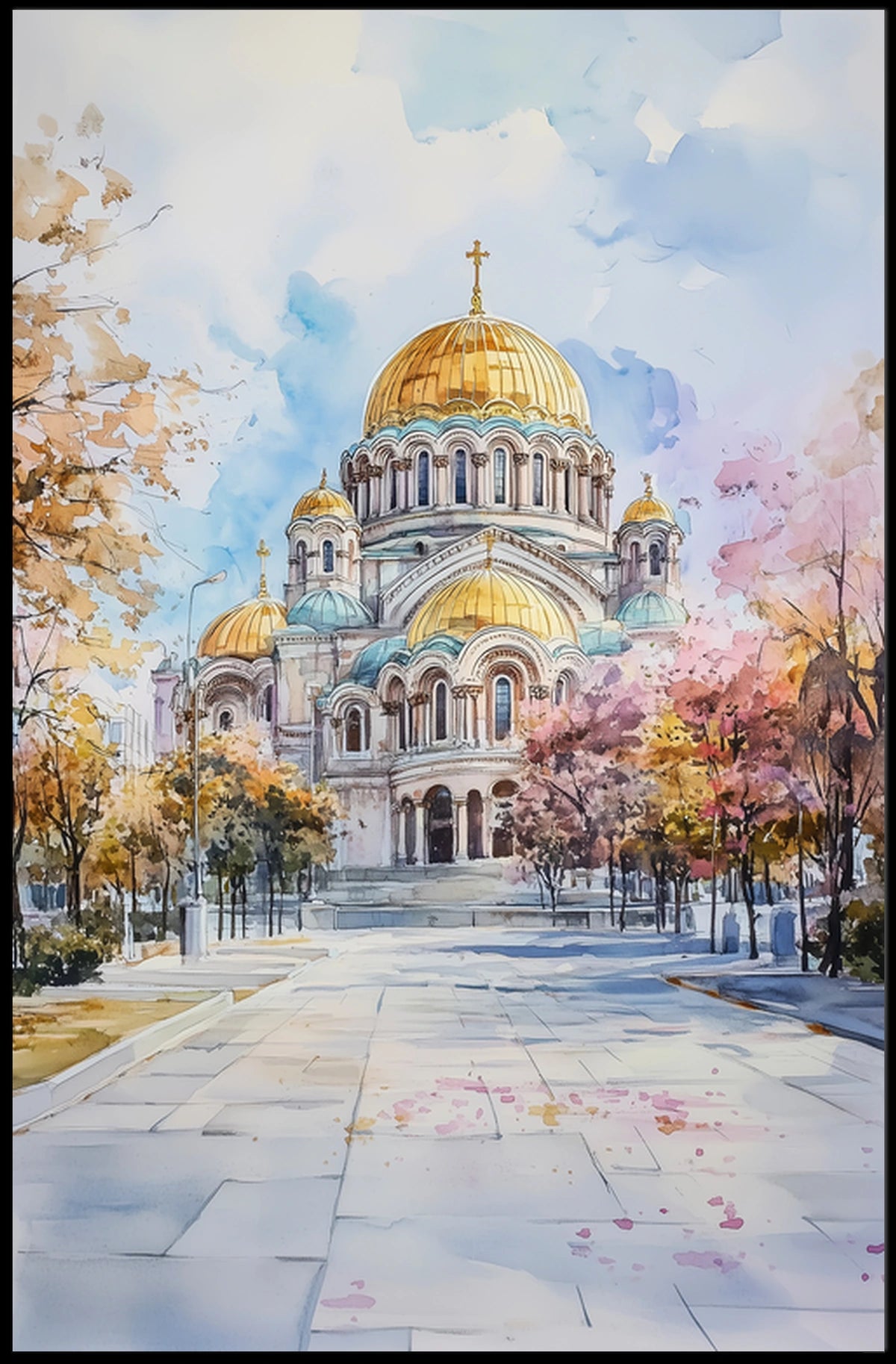 Bulgaria Sofia Alexander Nevsky Cathedral Poster