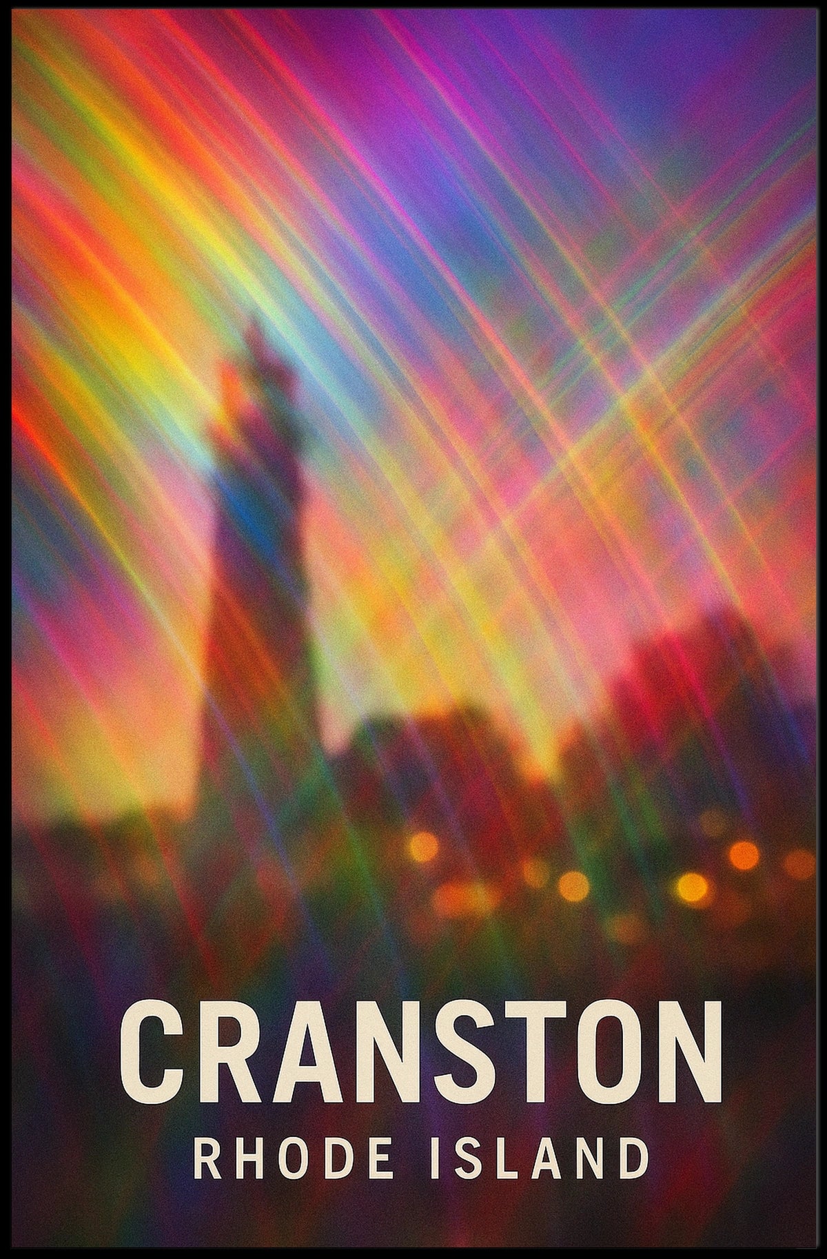 Cranston Rhode Island Scenic Minimalist Travel Poster