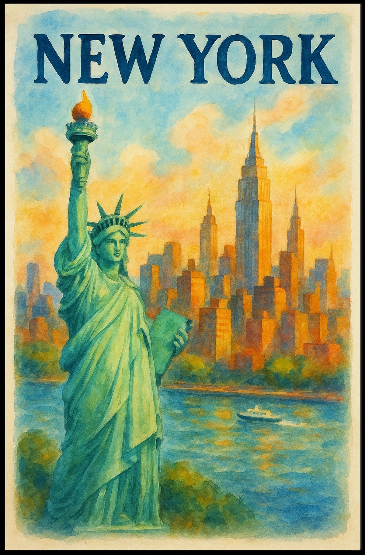 New York Cityscape Poster
