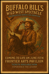 Buffalo Bill's Wild West Adventure Vintage Heritage Poster