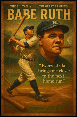 Baseball Legend Nostalgic Sports Poster PosterGoat