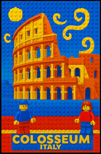 Colosseum LEGO Art Print Wall Decor PosterGoat