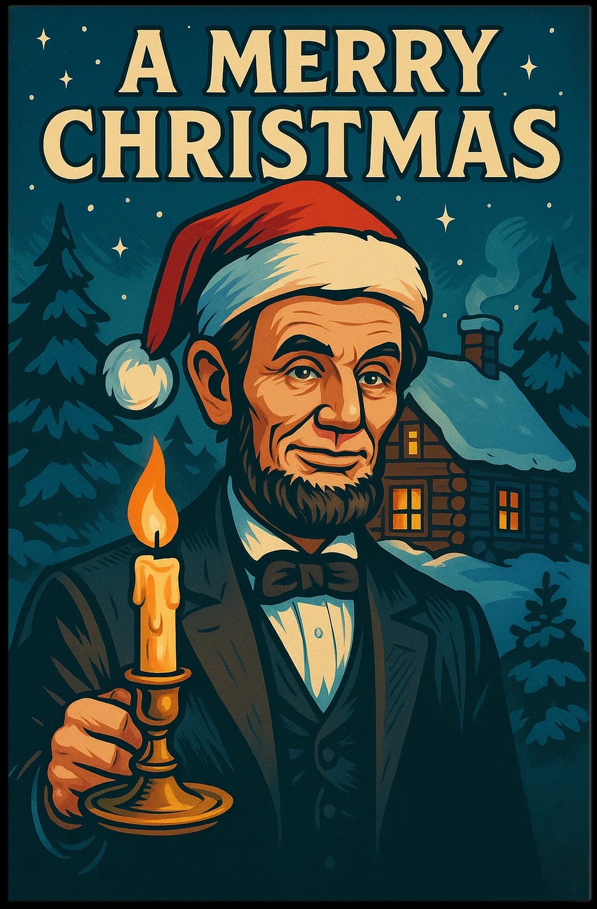A Merry Christmas With A Presidential Poster