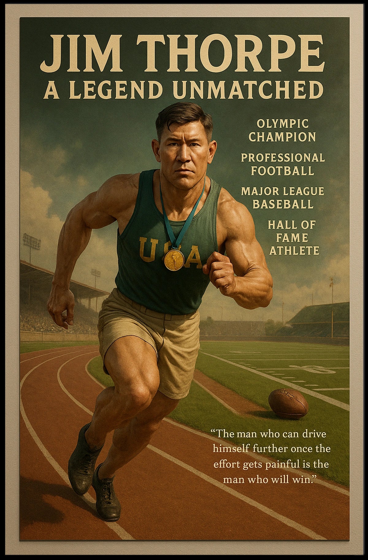 Jim Thorpe Unmatched Legend Poster